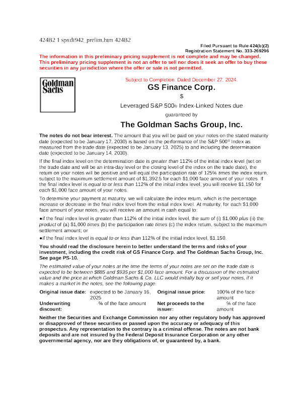 高盛美股招股说明书(2024-12-31版)