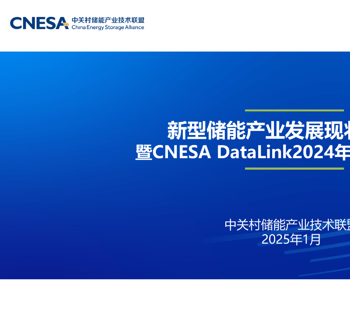 新型储能产业发展现状及趋势：暨CNESA DataLink2024年储能数据发布