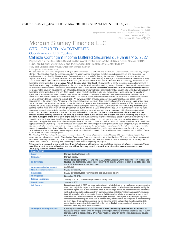 摩根士丹利美股招股说明书(2025-01-02版)