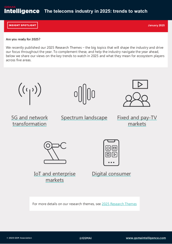 2025年的电信行业：值得关注的趋势
