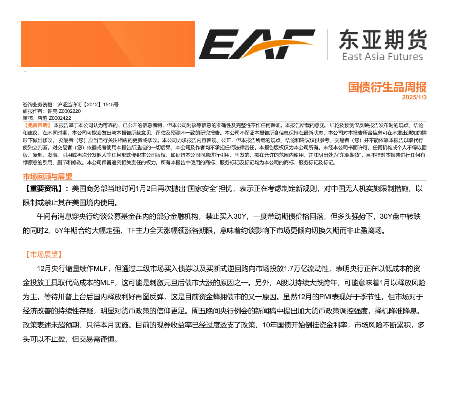 国债衍生品周报