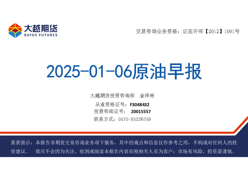 原油早报