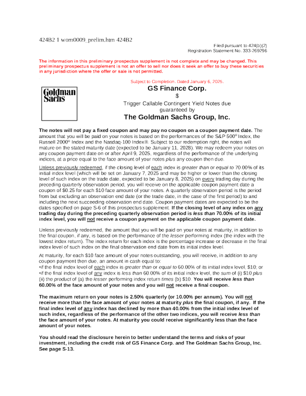 高盛美股招股说明书(2025-01-06版)