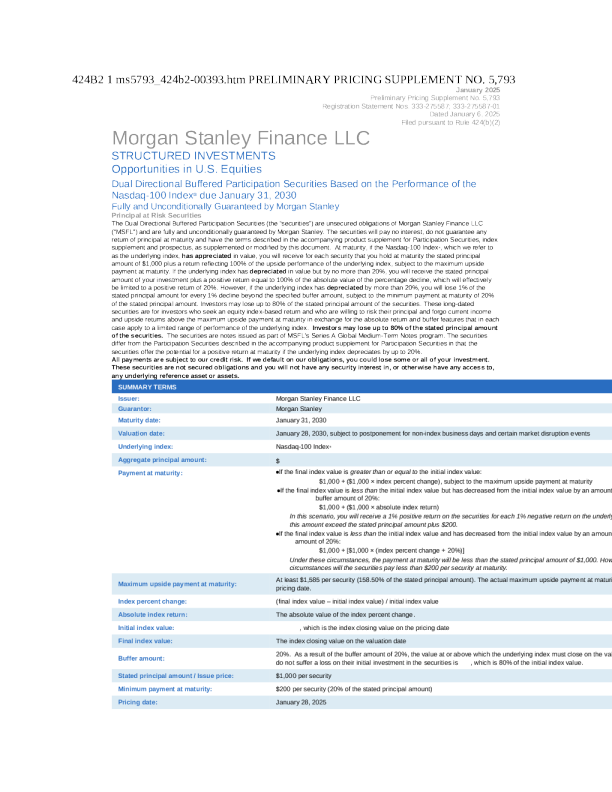 摩根士丹利美股招股说明书(2025-01-06版)