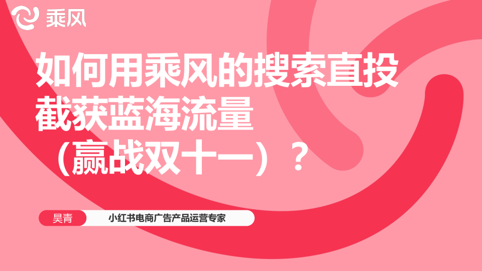 电商行业：如何用乘风的搜索直投截获蓝海流量（赢战双十一）？