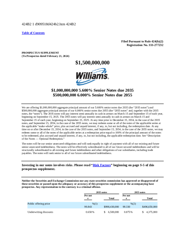威廉姆斯美股招股说明书(2025-01-08版)