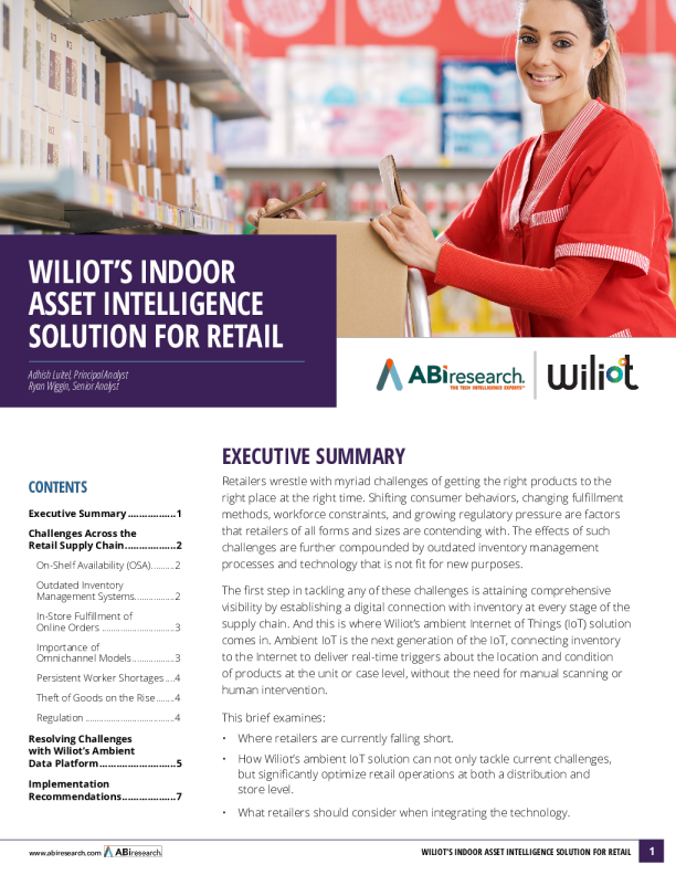 Wiliot 面向零售业的室内资产智能解决方案