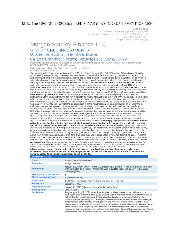 摩根士丹利美股招股说明书(2025-01-14版)