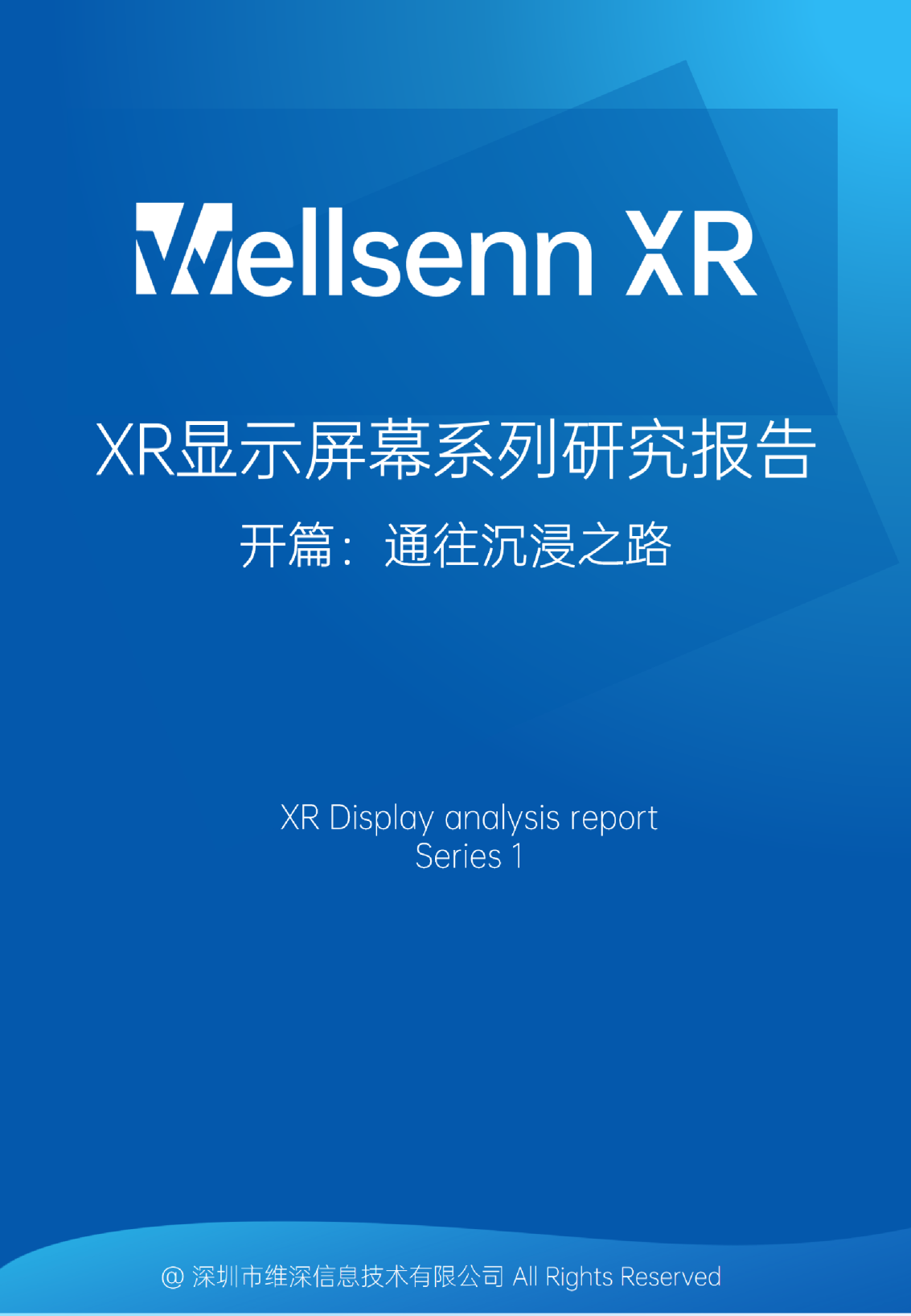 XR显示屏幕系列研究报告：开篇：通往沉浸之路