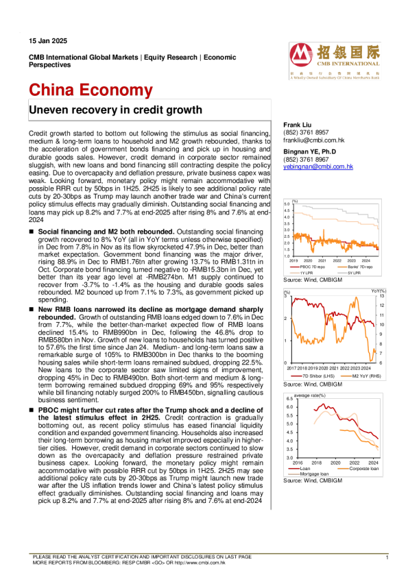 信用增长不均衡
