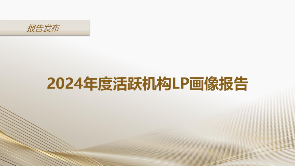 2024年度活跃机构LP画像报告