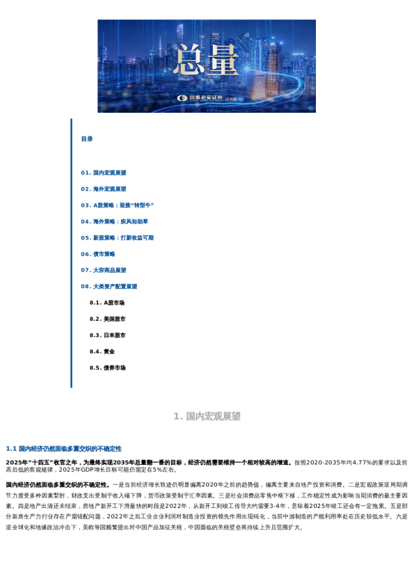 1.2万字,洞察2025年丨国君总量研究