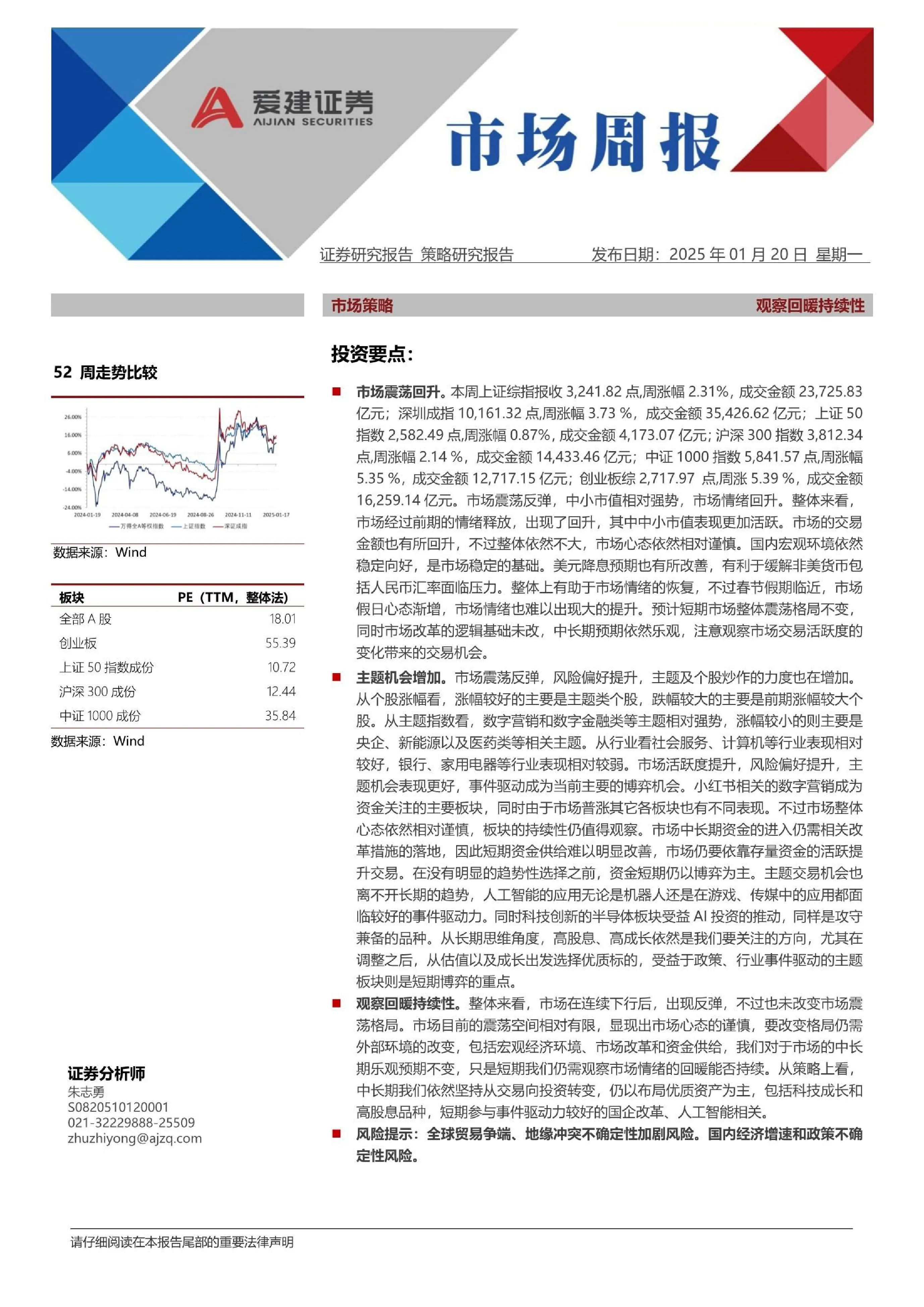 爱建证券市场周报