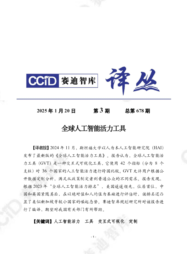 全球人工智能活力工具