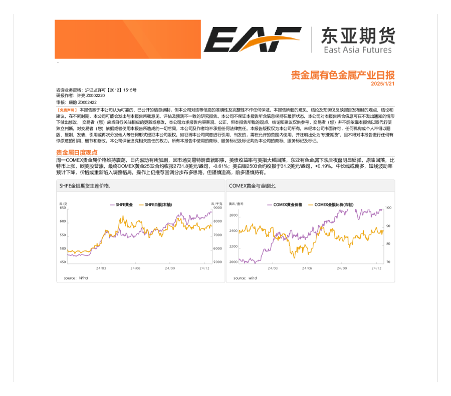 贵金属有色金属产业日报