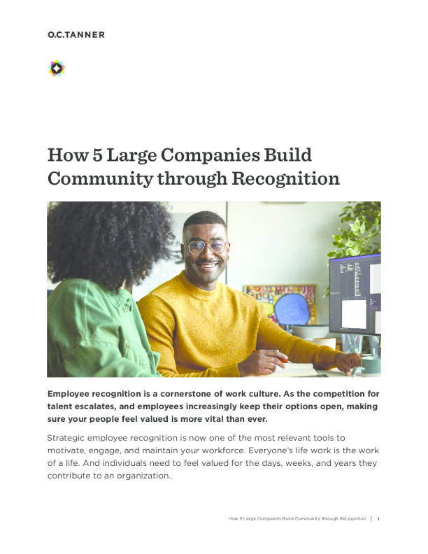 如何 5 家大型公司通过认可建立社区