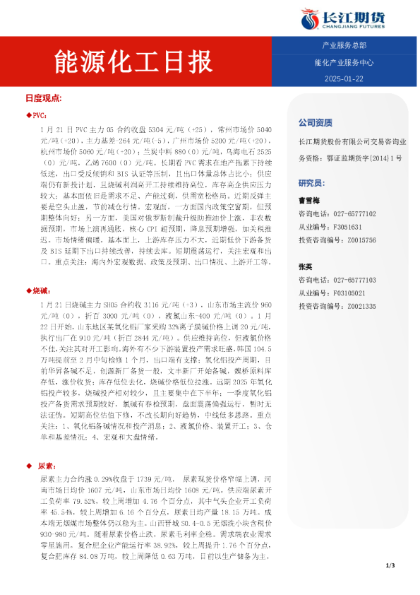 能源化工日报