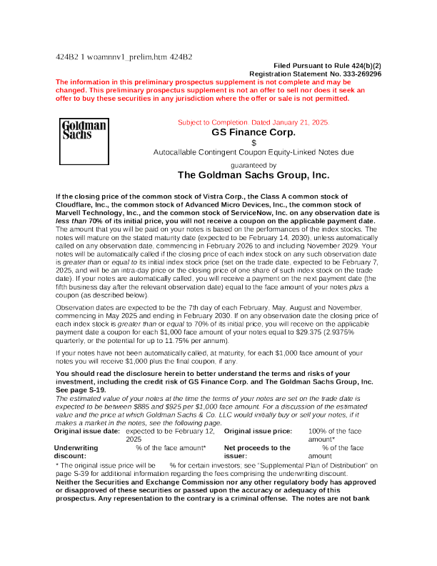 高盛美股招股说明书(2025-01-22版)