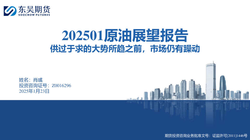 202501原油展望报告：供过于求的大势所趋之前，市场仍有躁动