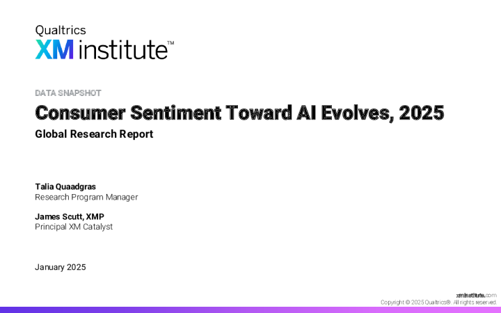 消费者对人工智能发展的看法 ， 2025 年