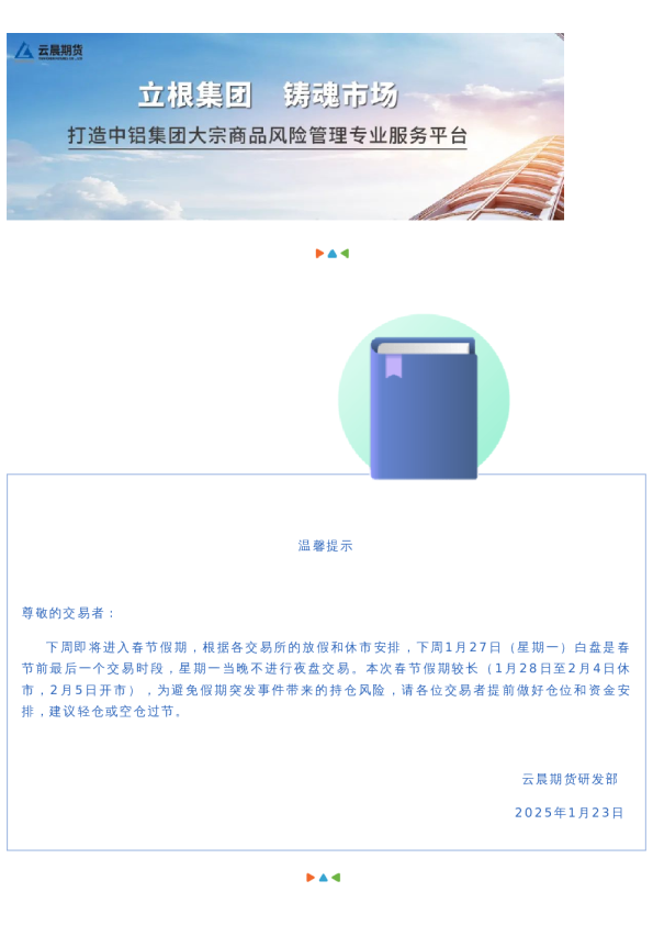 春节假期温馨提示(2025年1月23日)