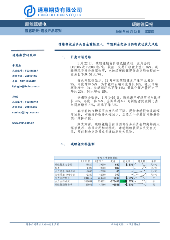新能源锂电日报