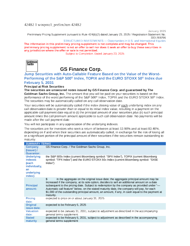 高盛美股招股说明书(2025-01-24版)