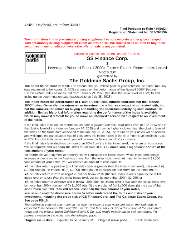 高盛美股招股说明书(2025-01-27版)