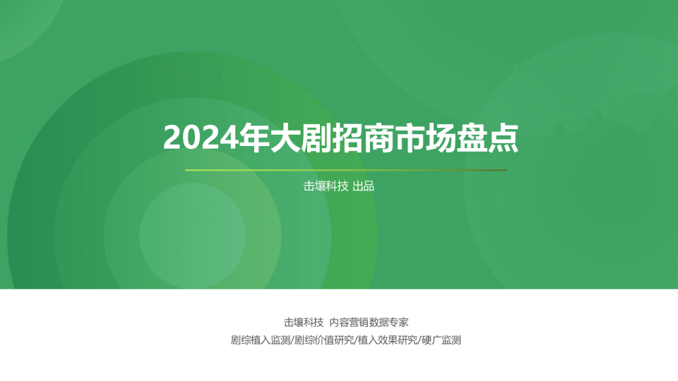 2024年大剧招商市场盘点