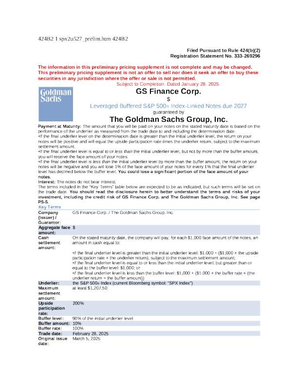 高盛美股招股说明书(2025-01-29版)