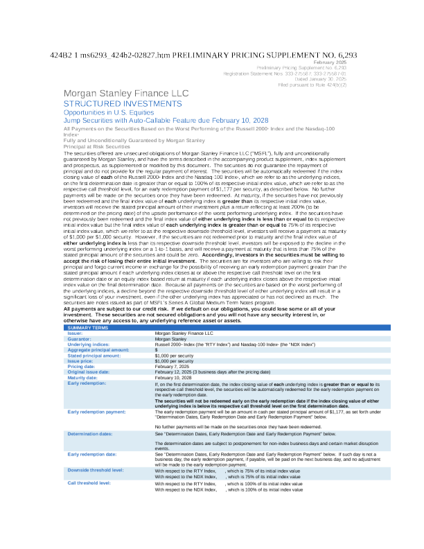 摩根士丹利美股招股说明书(2025-01-31版)