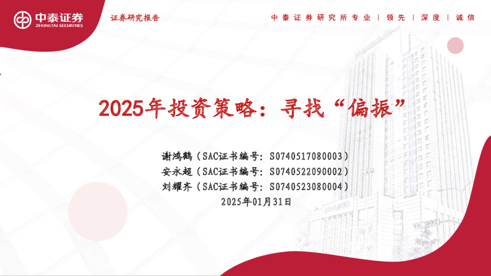 2025年投资策略：寻找“偏振”