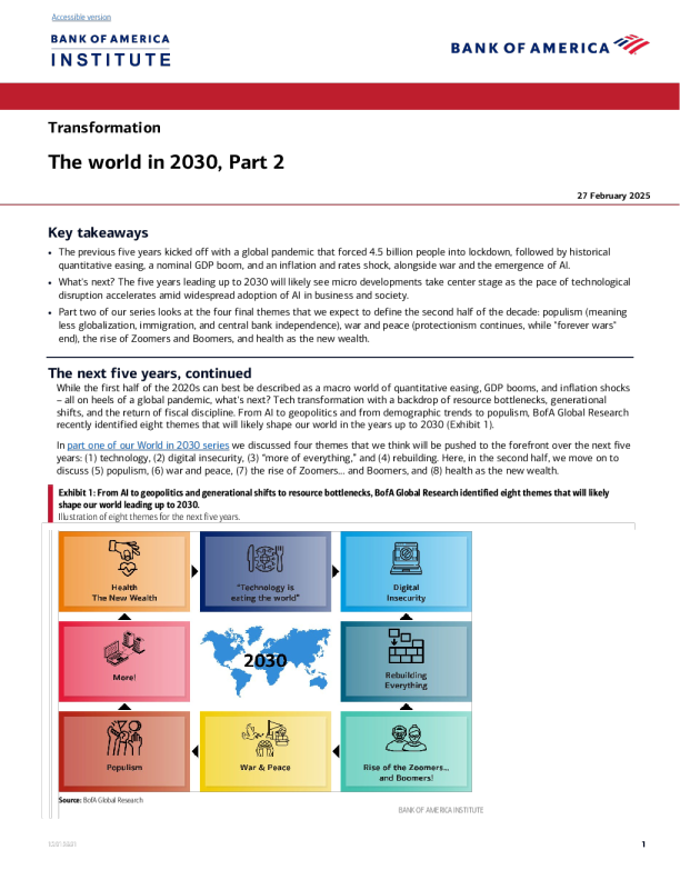2030年的世界，第二部分