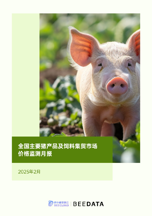 全国主要猪产品及饲料集贸市场价格监测月报（2025年2月）