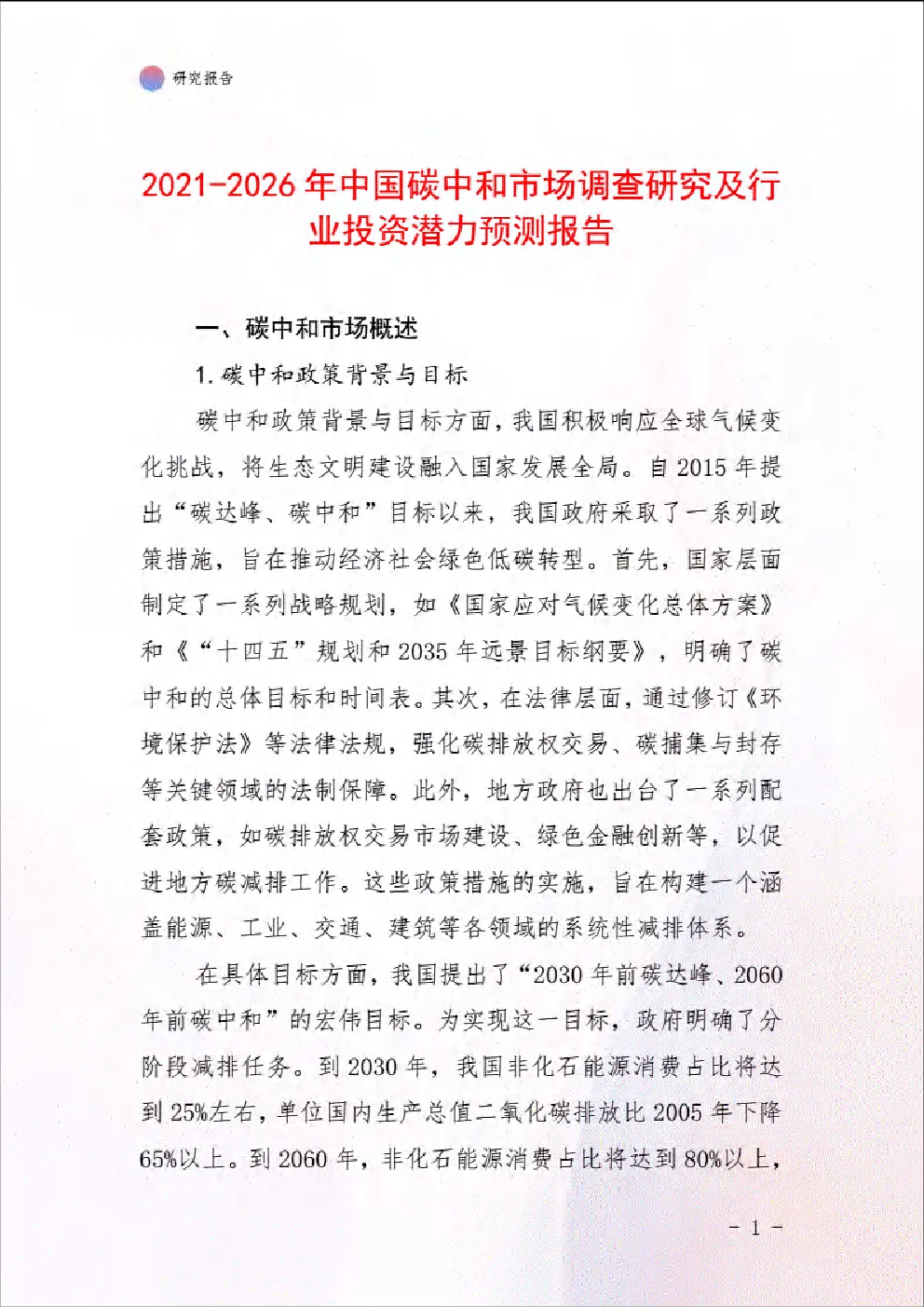 报告封面