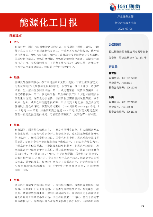 能源化工日报