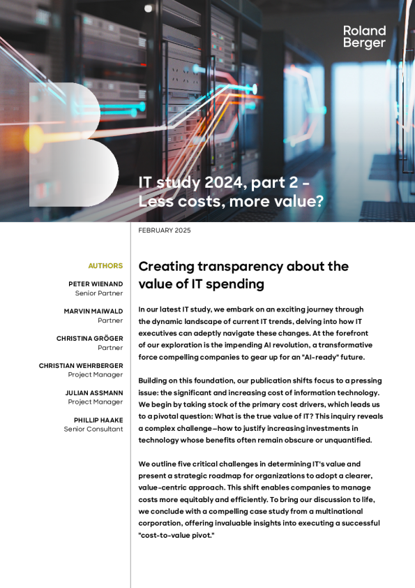 IT 研究 2024 ， 第 2 部分 - 成本更低 ， 价值更多 ？