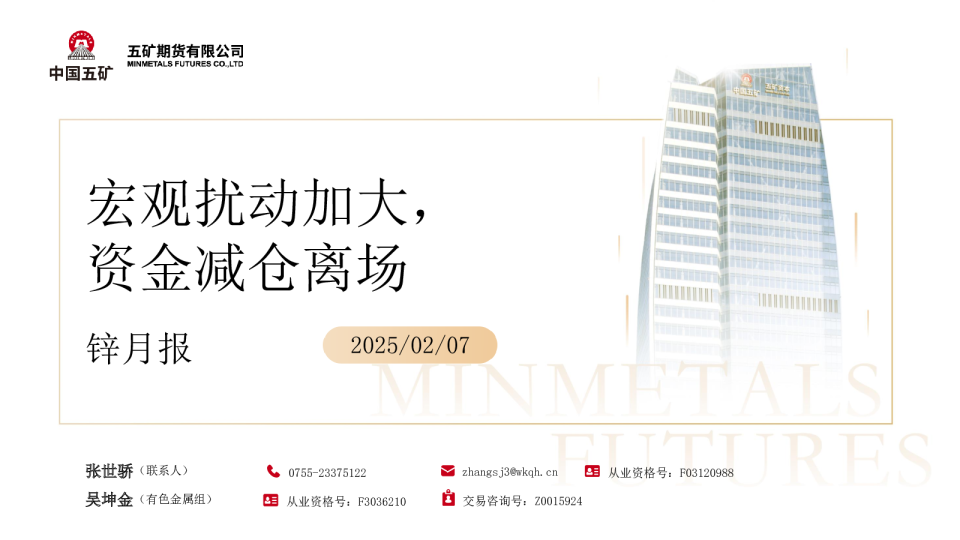 锌月报：宏观扰动加大，资金减仓离场