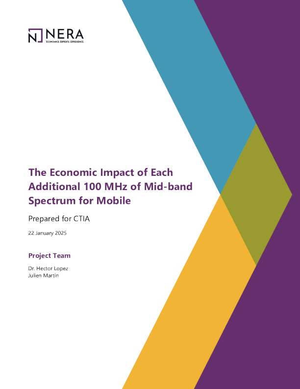 The economic impact of each 100 MHz increment in the frequency band in mobile communications: prepared for the U.S. Wireless Communications Show (CTIA)