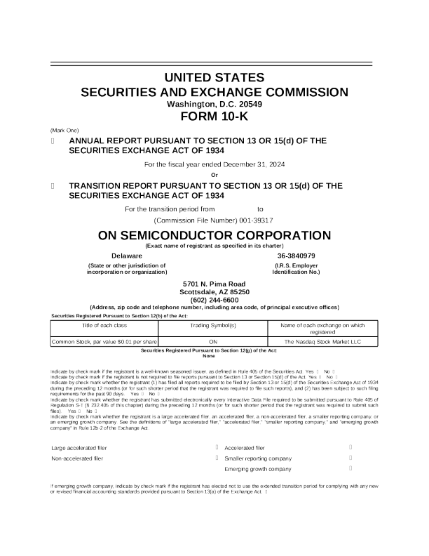 安森美半导体 2024年度报告