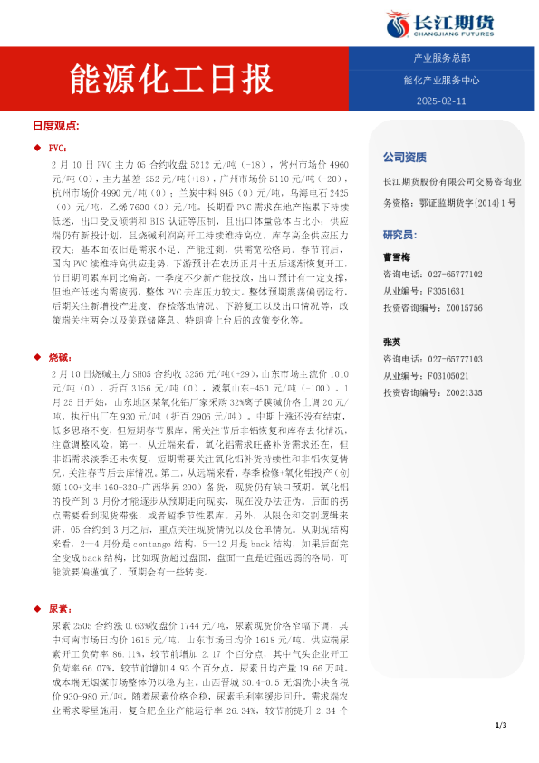 能源化工日报