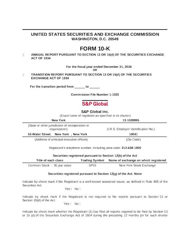标普全球 2024年度报告