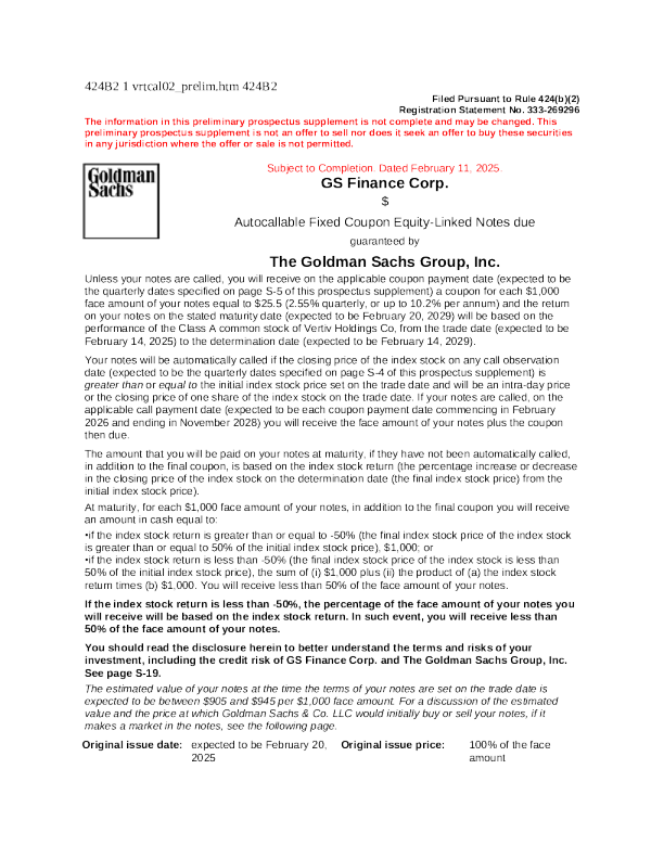 高盛美股招股说明书(2025-02-12版)