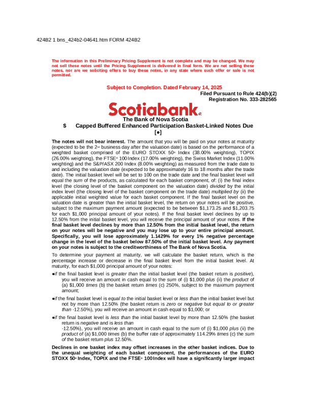 加拿大丰业银行美股招股说明书(2025-02-14版)