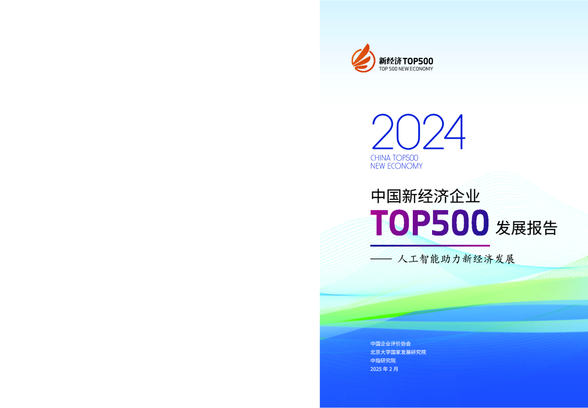 2024中国新经济企业TOP500发展报告：人工智能助力新经济发展