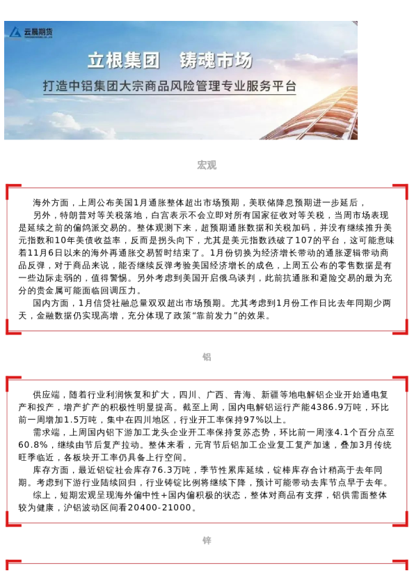 云晨周度行情解析 | 20250217