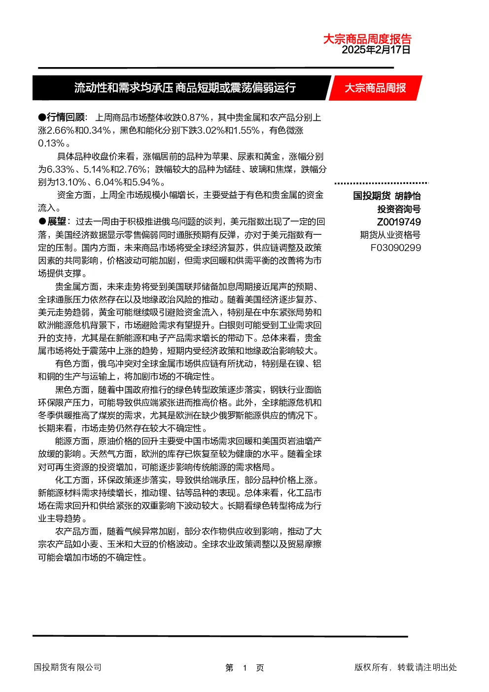 报告封面