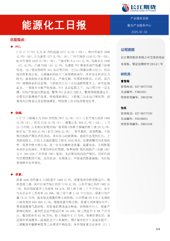 能源化工日报