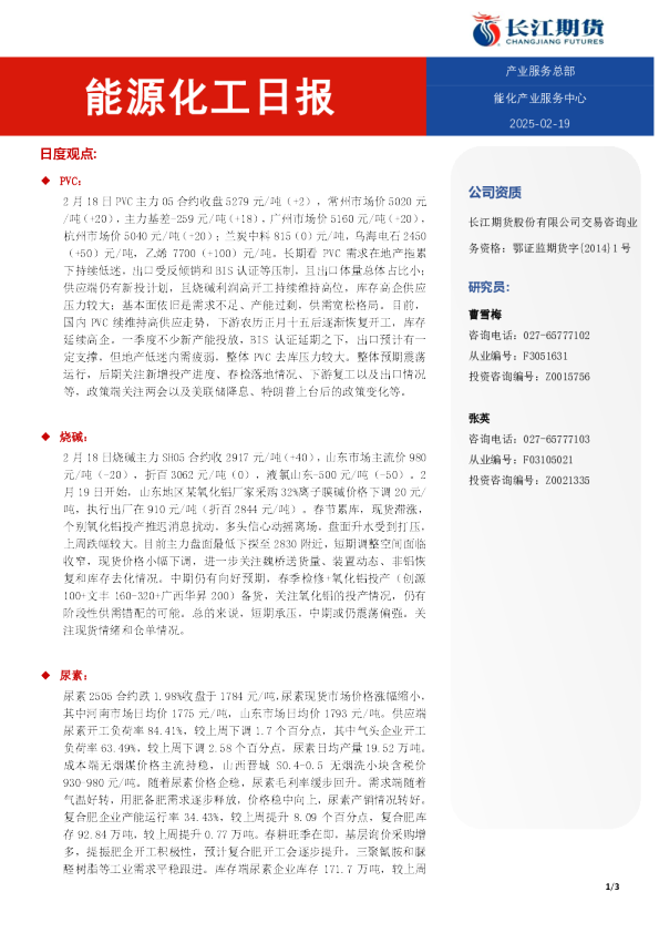 能源化工日报
