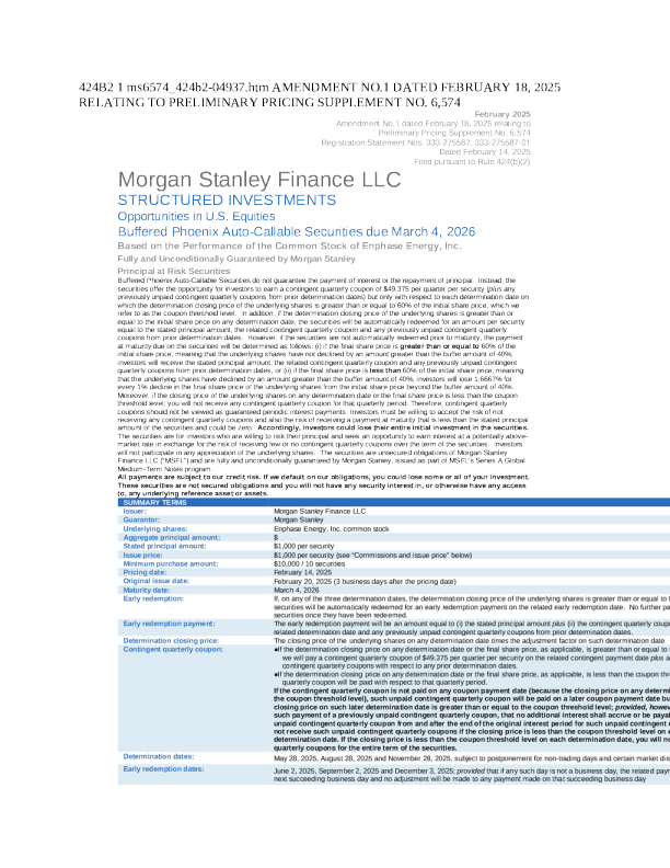 摩根士丹利美股招股说明书(2025-02-19版)
